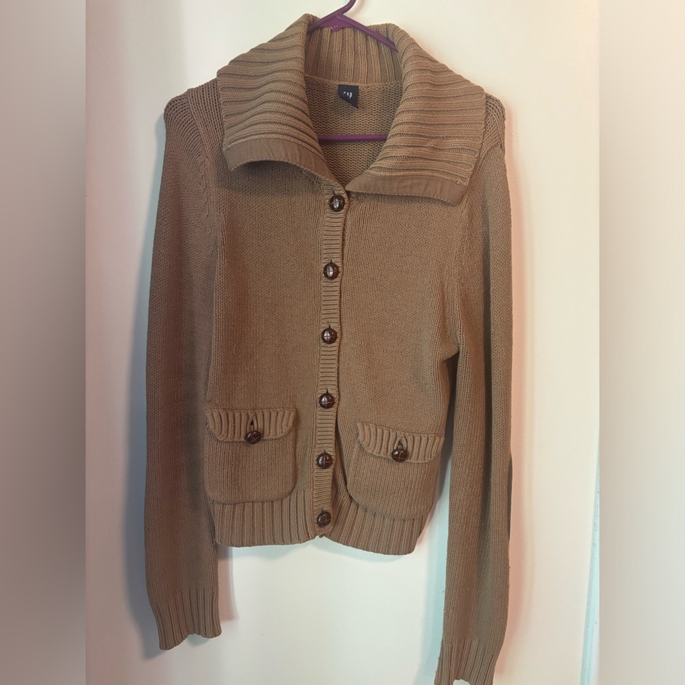 Brown Gap Suede elbow Professor Sweater